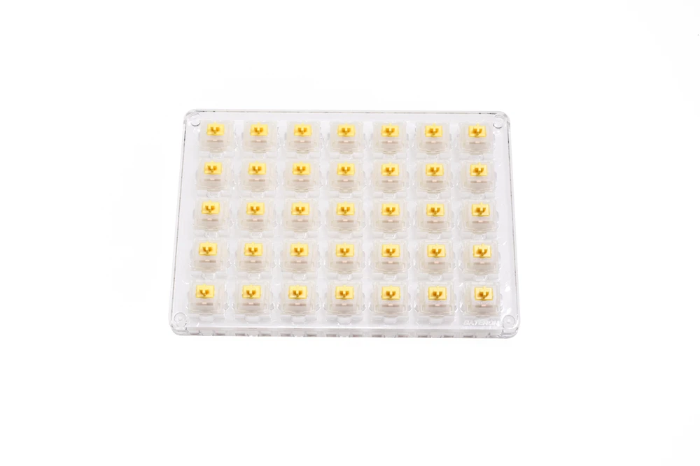 gateron cap milky yellow switch extras 5pin rgb linear 63g mx stem switch for mechanical keyboard 50m with acrylic base case free global shipping