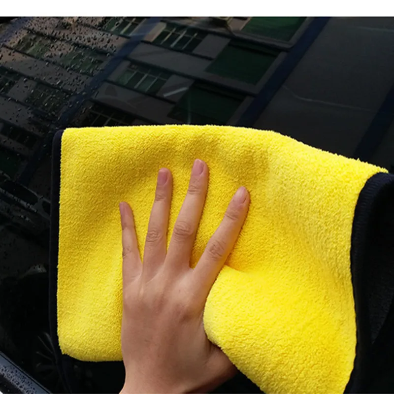 30*40 см Коралловое бархатное толстое двустороннее полотенце для чистки