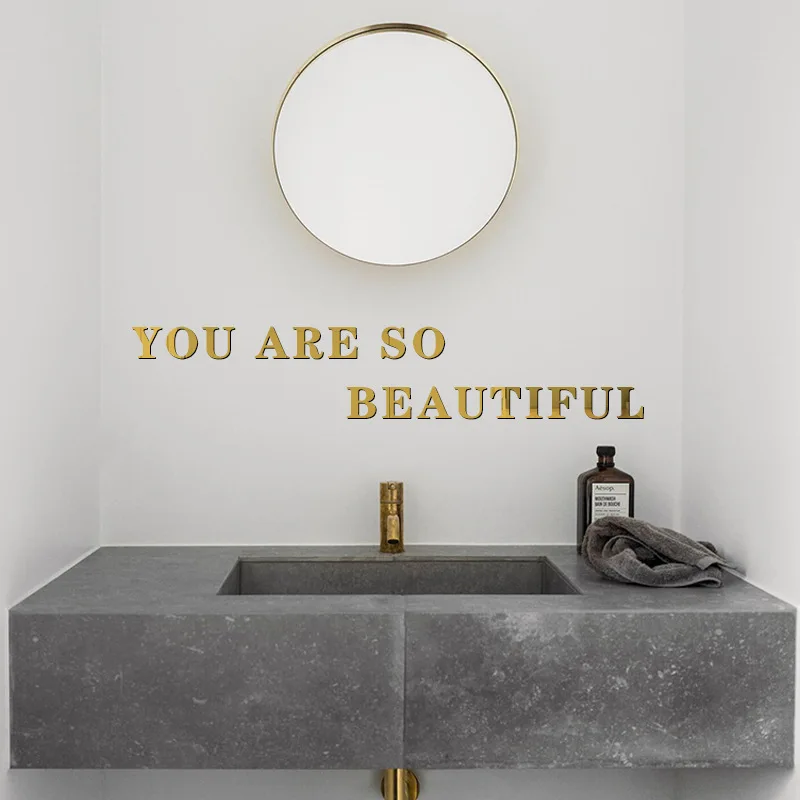 

English Letters Acrylic Mirror 3D DIY Wall Stickers Home Modern Personality Home English Sticker Innovative Letter Customization