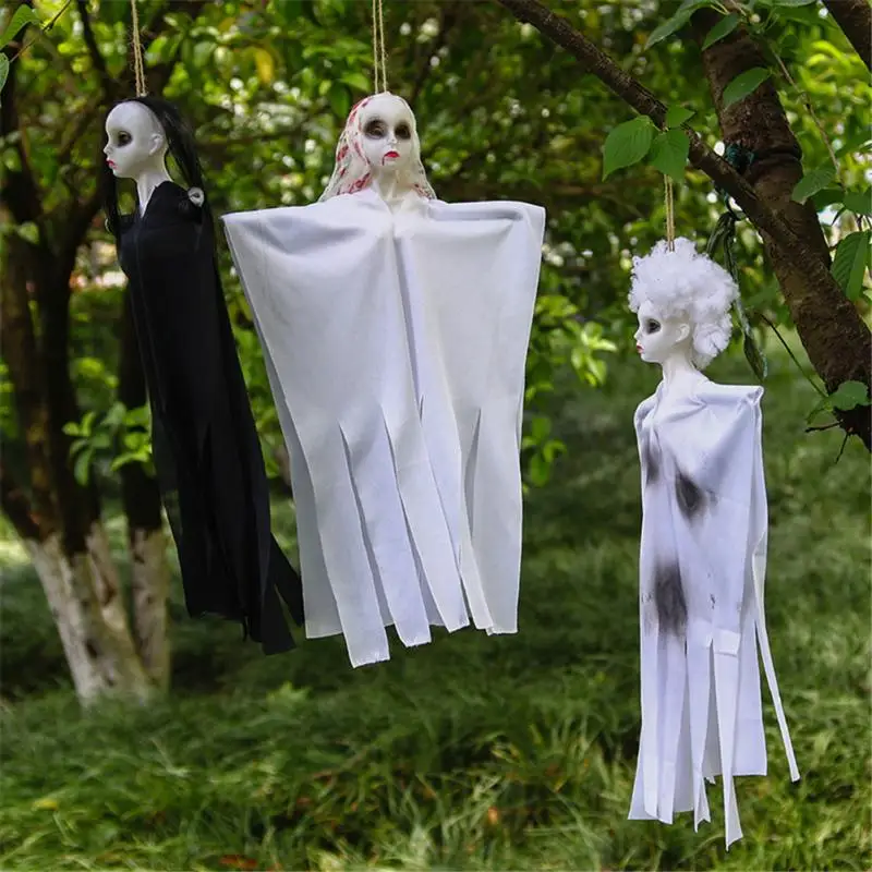 

Halloween Decoration Small Hanging Ghost Pendant Ornaments For Outdoor Indoor Halloween Party Horror Props For Home Bar Decor