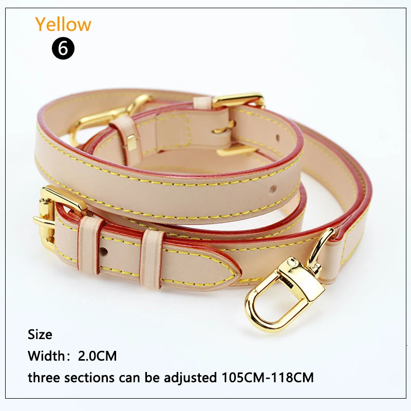 

High Quality Genuine Leather Bag Strap Length 107CM-119CM Luxury Adjustable Shoulder Strap Women Bag Accessorie