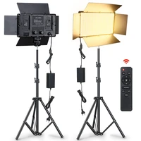 led video light kit dimmable 3200k 5500k photography panel lamp professional studio taking photo youtube filming live streaming