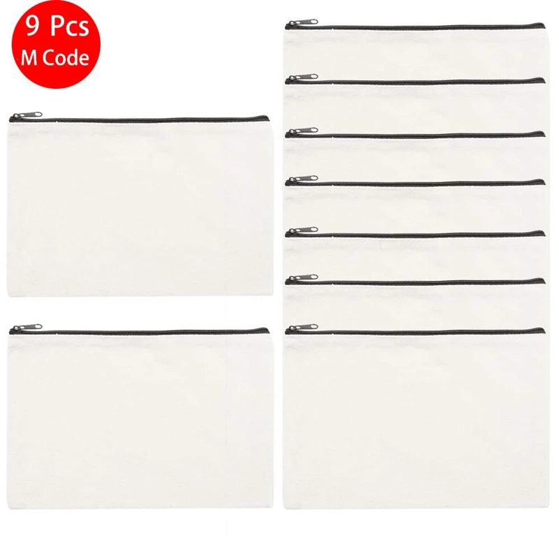 Холщовые сумочки на молнии 12 пакетов пустые самодельные для путешествий