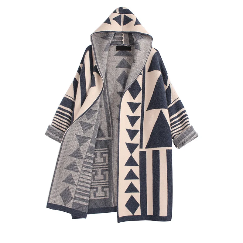 

Женский утепленный свитер средней длины, свободный утепленный кардиган средней длины для осени и весны