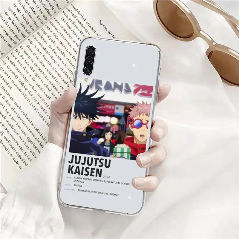 

Jujutsu Kaisen Satoru Gojo anime Phone Case Transparent For Samsung Galaxy A71 A21s S8 S9 S10 plus note 20 ultra