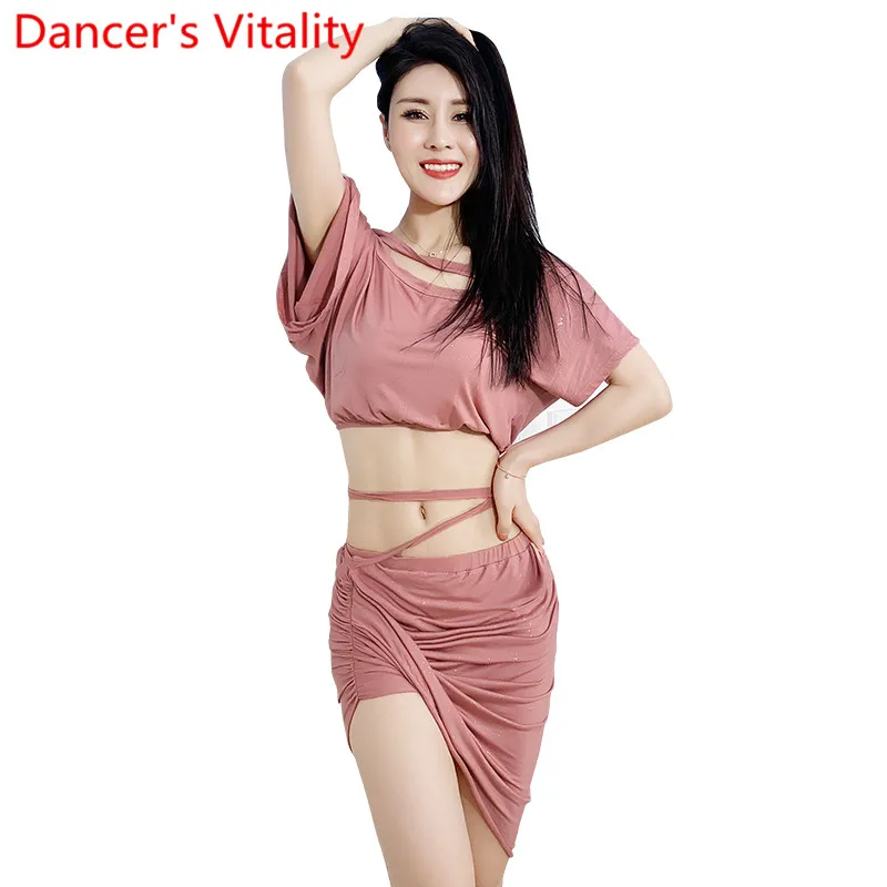 Одежда для танца живота Новинка весна лето 2019 комплект из модала с топом и юбкой