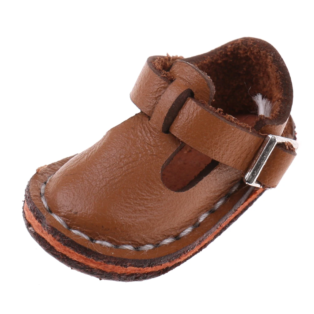 

Dolls Shoes Casual Shoes Anke Belt Shoes for 12'' Blythe Doll - Brown