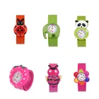 1 шт Детские наручные кварцевые часы с силиконовым ремешком стильная футболка с изображением персонажей видеоигр Стиль, модные, подарок на день рождения, JRDH889