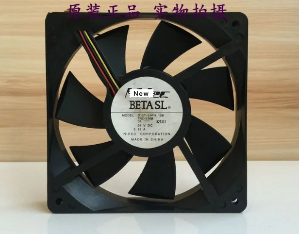 

for Nidec D12T-24PH 13B FK2-5368 DC 24V 0.13A 120x120x25mm 3-wire Server Cooling Fan