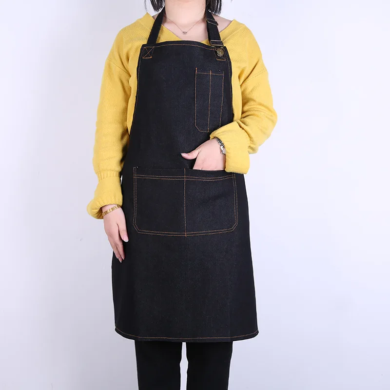 

Fashion Canvas kitchen Aprons For Woman Men Chef Work Apron For Grill Restaurant Bar Shop Cafes Beauty Nails Studios Uniform