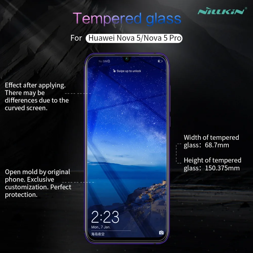 Huawei Nova 3 4 5 3i 5i Pro стекло Nillkin Закаленное стекло Защитная пленка H+ Pro Nilkin 2.5D для huawei Nova 5 4 3 5i Pro стекло