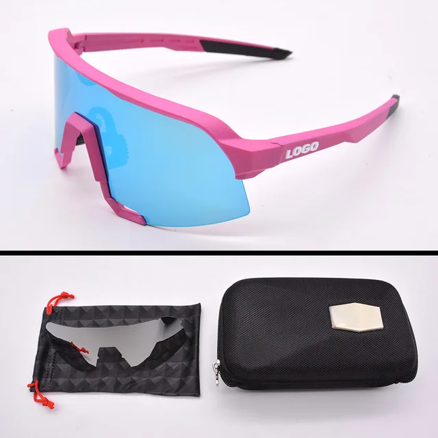 S3 Outdoor Sports Cycling Sunglasses 100 MTB Mountain Bike Cycling Goggles UV400 Peter Men Bicycle Glasses 3 lens Unisex Eyewear - Цвет: 6