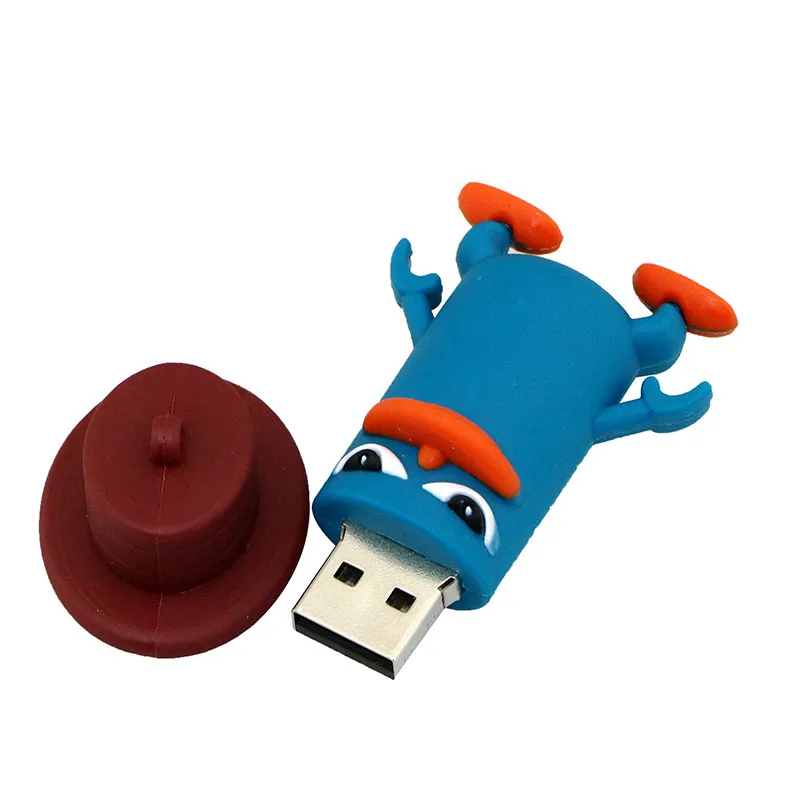 Usb Flash Drive Cartoon Animal Perry Platypus USB Memory Stick Duckbill Device Pen 64GB 32GB 16GB 8GB Pendrive | Компьютеры и офис