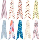 Новый многофункциональный мешок Декор платок на голову волосы ленты, с изображением героев мультфильмов, фруктовым принтом различные мешок ручки привязаны сумка шарф небольшой шарф