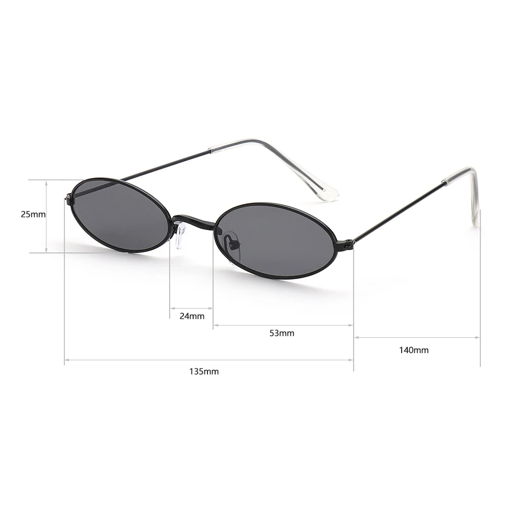 

1 PC Retro Small Frame Oval Sunglasses Summer Trendy Vintage Shades Sun Glasses for Men Women Fashion Design Eyeglasses