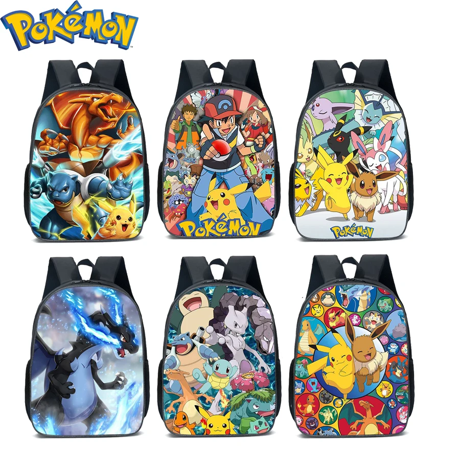 Детский рюкзак с покемоном школьные ранцы В Стиле Аниме Пикачу чехлом-карандашом