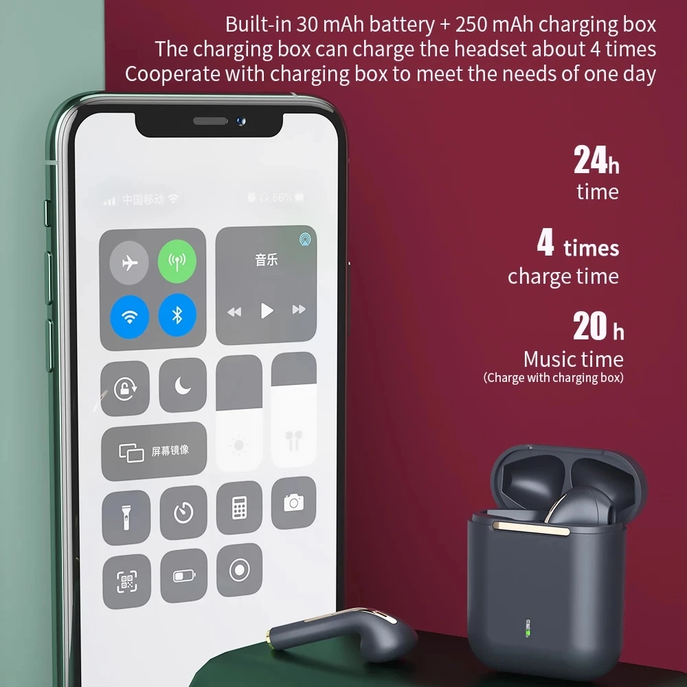 PJD наушники вкладыши TWS с Беспроводной Bluetooth 5 0 1:1 PK Air 2 всплывающем окне hd звонок Hi