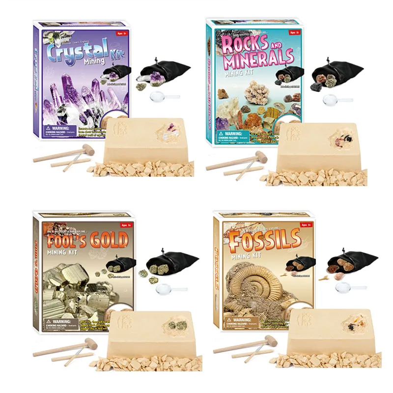 

DIY Set Mining Crystal Pirate Treasure Gems Archaeology Children's Educational Exploration And Mining Toys Craft DIY Toys