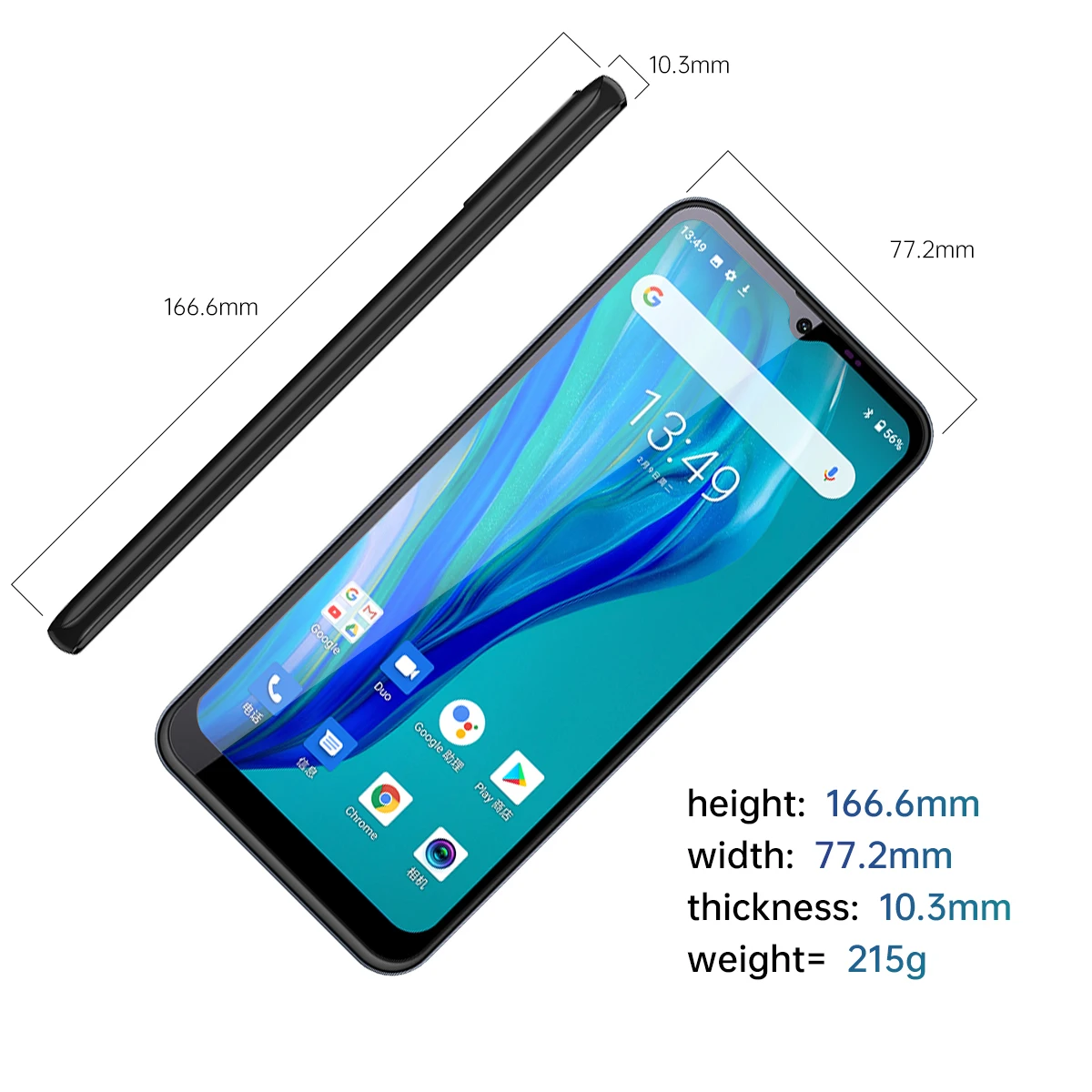 6.53inch Oukitel C23pro 4G Android 10.0  LTE Smartphone 4GB+64GB  5000mAh MT6762V/WB Mobile phone 8PM/13PM Camera Smart Phone