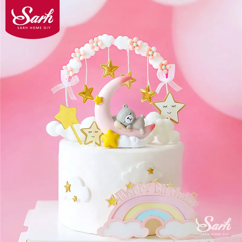 Топперы для торта со звездой и кисточкой единорог ангел искусственные украшения