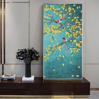 ginkgo leaf and magpie chinese style canvas paintings art posters and print wall art picture for living room corridor decor