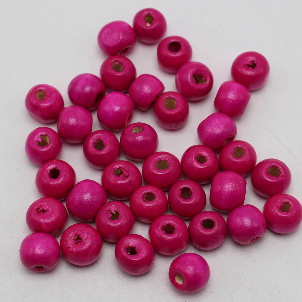 200 ярко розовые 10 мм круглые деревянные бусины ~ бусины|beads howlite|bead girlwood rosary beads |