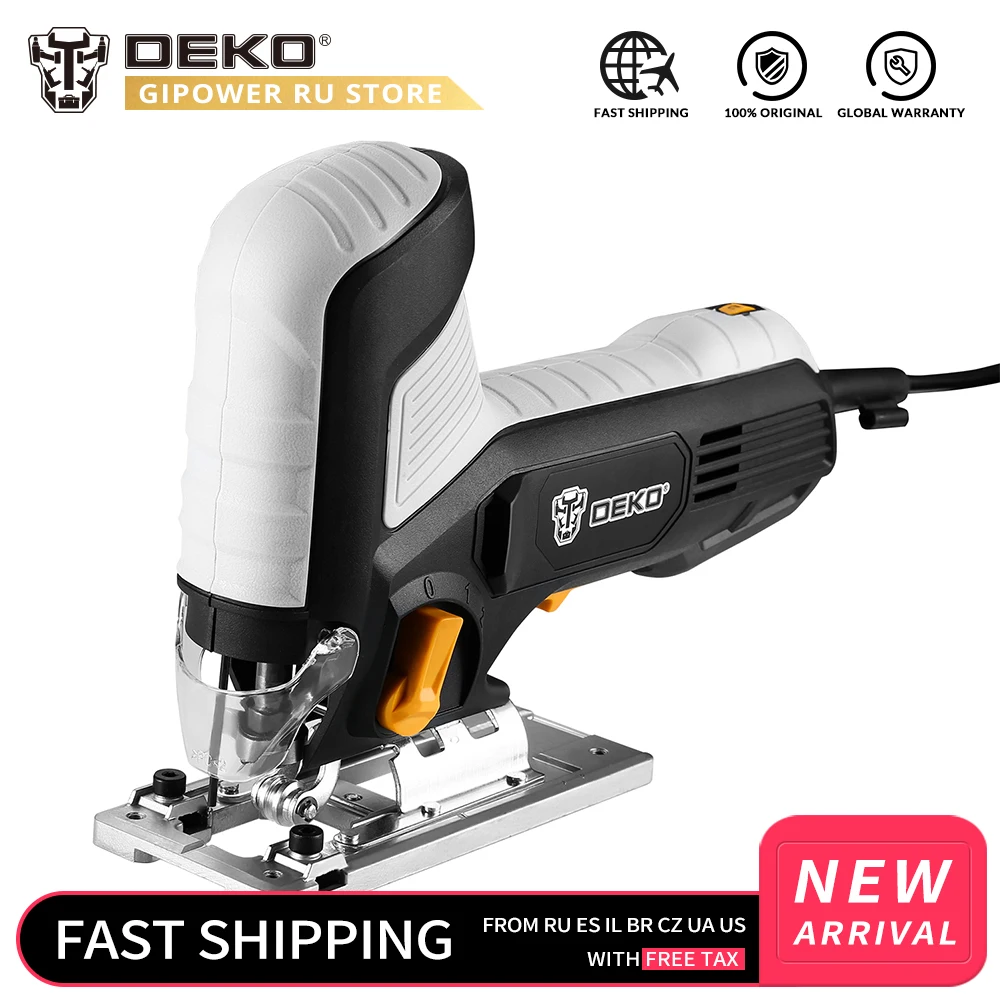 Jig пила DEKO DKJS80Q3 JHigh Power 6 скоростей многоугловая электрическая с лезвиями