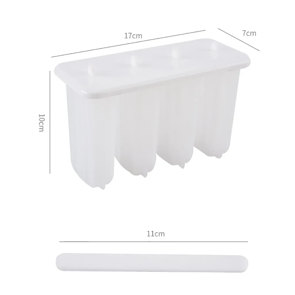 

4 PCS Popsicle Mould Popsicle Yogurt Mold Maker Mold Ice Cream Maker Lolly Mould Tray Pan Kitchen DIY Ice Cream Tool J80