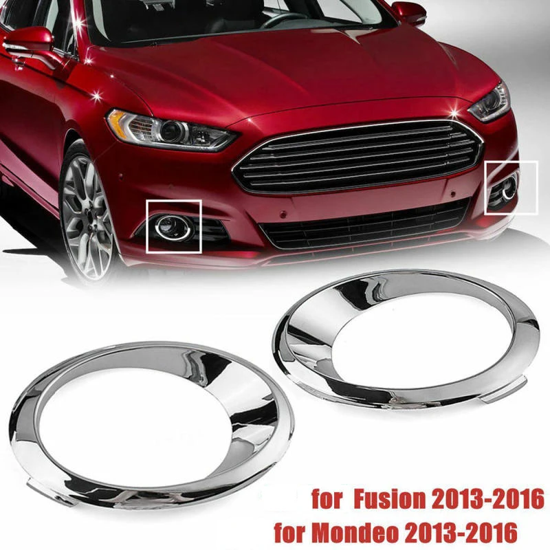 Для Ford Fusion Mondeo 2013-2016, Хромированная передняя противотуманная светильник РА, ободок, отделочное кольцо, пара LH и RH