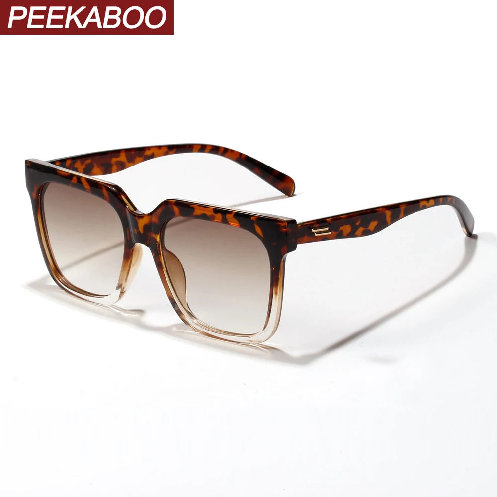 Большие Квадратные Солнцезащитные очки peekabo женские леопардовые оранжевые