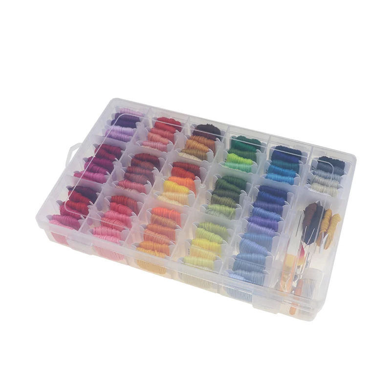 Швейная коробка для вышивки крестом цветная линия 100/50 инструмент вышивания нить