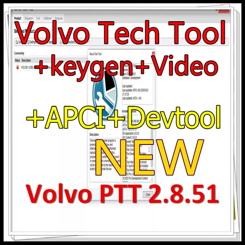 

2021 NEW Premium Tech Tool 2.8.51 (PTT VCADS) [2021.07] (REAL Development) \ PTT 2.8.0 for volvo with developer tool