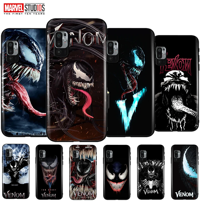 

Venom Phone Case For Xiaomi Redmi Note 10 10T 5G Soft Funda Cover Marvel Avengers SpiderMan Thor Captain America Deadpool