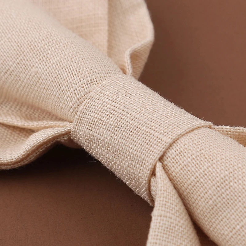 

Newborn Baby Elastic Headband Sweet Linen Bow Knot Stretchy Hair Band Accessory