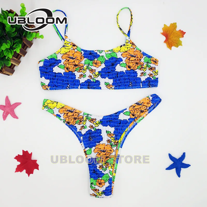 

Купальник пуш-ап женский с рюшами и высоким вырезом