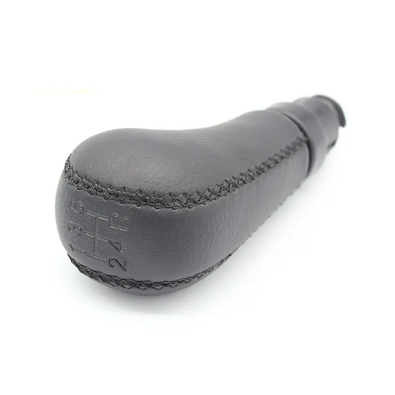 1Pc Car Gear Shift Knob Sewing Leather 5/6 Manual Lever Handball For Volvo S60 S80 V70 XC70 Accessories |