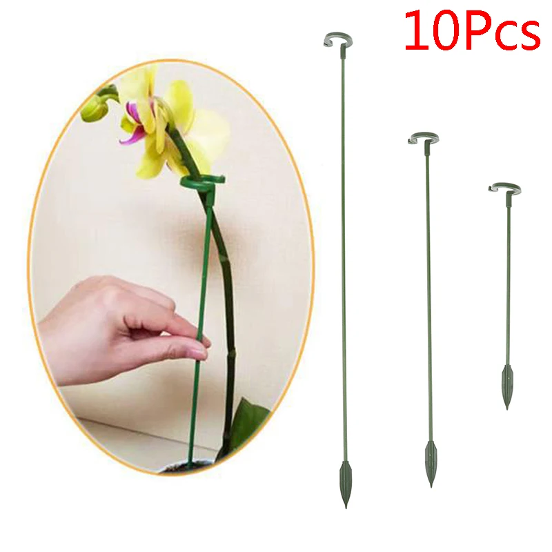 

Plastic Plant Supports Flower Stand Reusable Protection Fixing Tool Gardening Supplies For Vegetable Holder Bracket 10pcs/pack