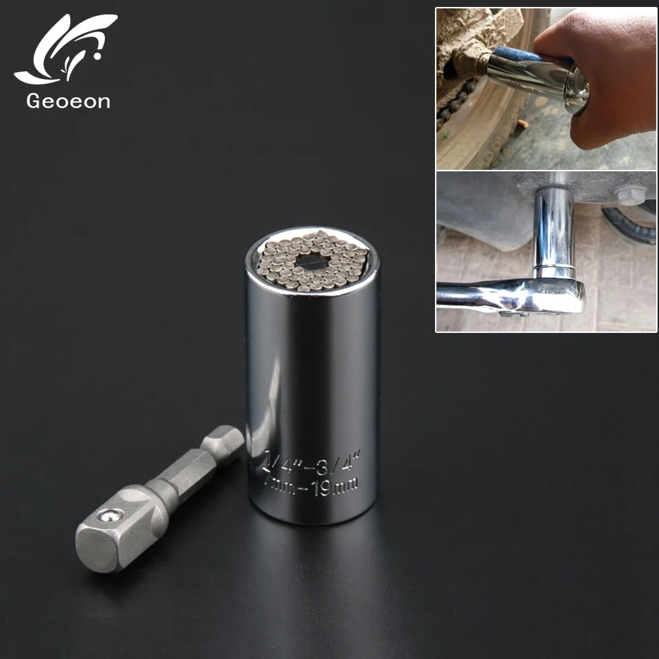Geoeon 7-19 мм, универсальный динамометрический ключ, набор головок, муфта, Волшебная муфта, силовая дрель, трещотка, гаечный ключ, мульти ручные инструменты A3