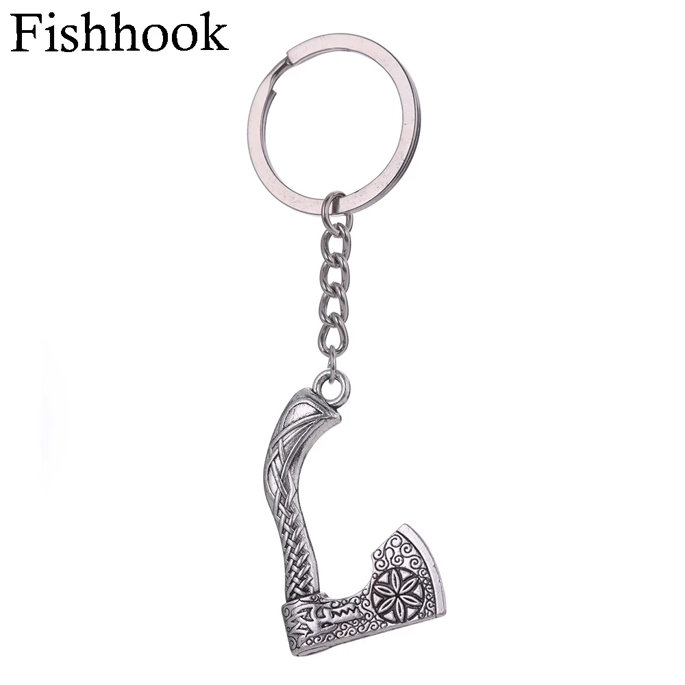 Fishhook Брелок Топор Viking Wicca Коловрат волк компас Готический амулет-талисман Pandent