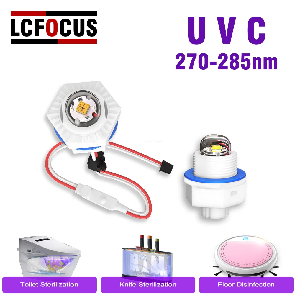 

2021 UVC 270-285 Nm Deep Ultraviolet LED Ultraviolet C Lamp DC 24V For Air Purification, Disinfection And Sterilization