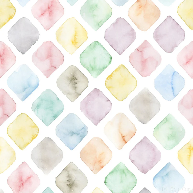 Настенная бумага с геометрическим рисунком съемная