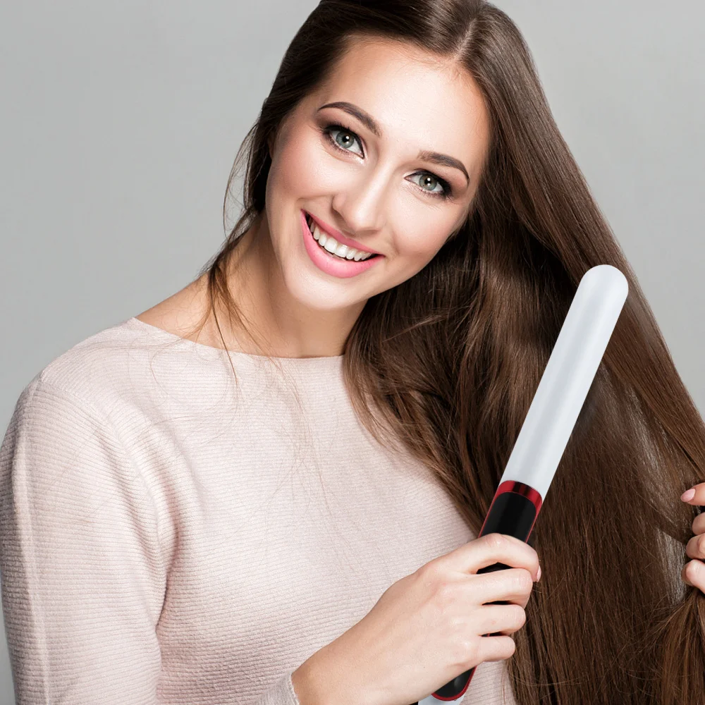 

1 Set of Multi-function Hair Straightener Portable Travel Hair Curler (US Plug)