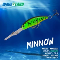 waveisland minnow fishing lure floating mino layer 7 5g 10cm wobblers isca artificial bait pesca saltwater lures carp fish peche