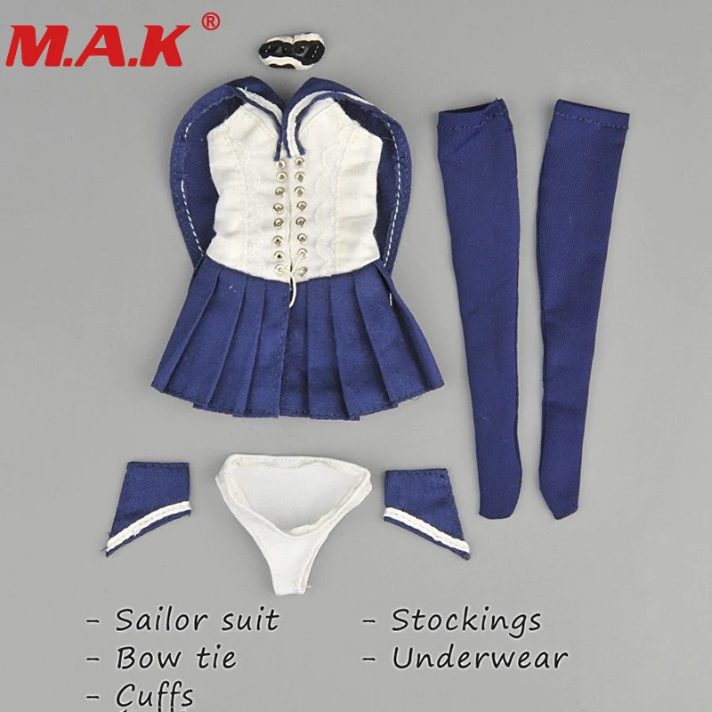 

1:6 Scale female's Girl Woman School Uniform Set Students Suit Clothes For 12" Action Figure Toys Accessories