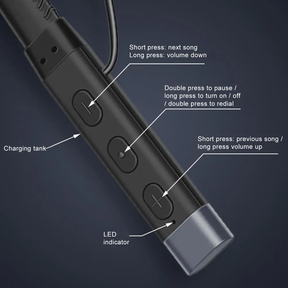 

G12 Neckband Bluetooth 5.0 Bilateral Stereo Magnetic Wireless In-Ear Earphone