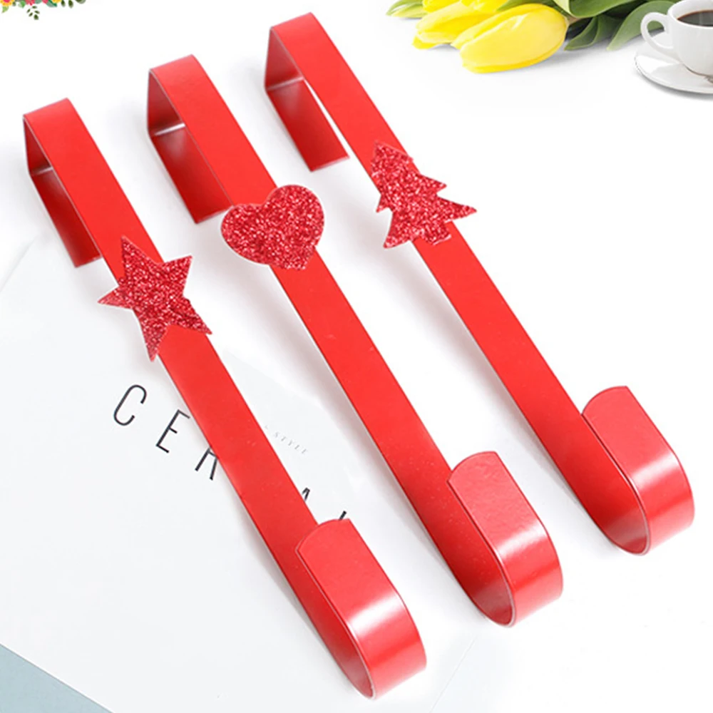 

Wreath Hook Christmas Decorations Red Painted Christmas Wreath Hooks Snowman Wreath Door Hanging Hooks Strong Christmas Hanger
