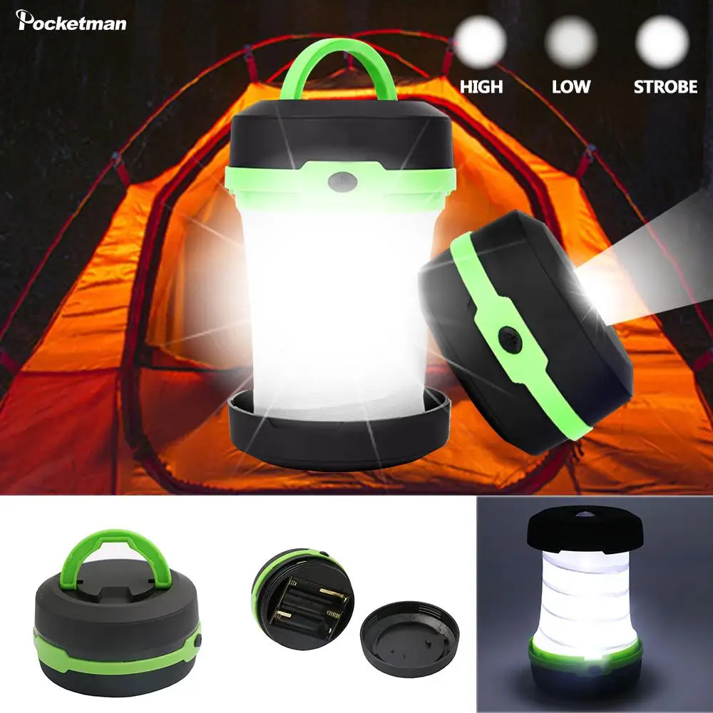 Multifunction Collapsible Outdoor Tent Lights LED Portable Flashlight Mini Lamp Emergency Pocket AA lantern Camping | Лампы и