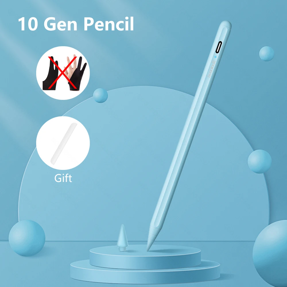 

Для iPad карандаш с отпечатком пальца, стилус для Apple Pencil 2 1 iPad Pen Pro 11 12,9 2021 -2018 Mini 6 Air 4 7th 8th