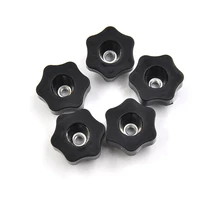 wholesale 4 pcslot m6 female thread star shaped head clamping nuts knob with through hole for industry equipment