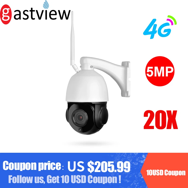 [4G 5mp 20X] 4 5 дюйма Мп Беспроводная оптическая 20 x купольная камера с зумом для
